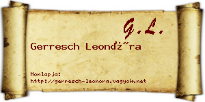 Gerresch Leonóra névjegykártya